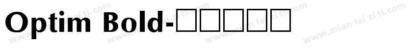 Optim Bold字体转换